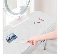 Waterproof Makeup Table Cover Oil & Dust Resistant Soft & Smooth 2mm Transparent Mat Perfect for Salon or Wortat 50cm x 100cm Enhance Your Beau Setup