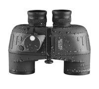 Waterproof Marine Binoculars with Compass & Rangefinder - 10x Magnification, Fog Proof Sailing & Boating Binoculars for Fishermen, Sailors, Outdoor Adventure & Wildlife Watching