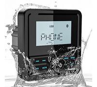 Waterproof Marine Digital Media Receiver - Bluetooth Marine Stereo with 2.8 Inch LCD Display - AUX USB Input AM FM Subwoofer Pre-Amp UTV Boat Radio for ATV RZR Golf Cart Spa Hot
