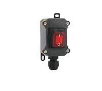 Waterproof Marine Rocker Switch with LED IP65 Inline Power Cord Outdoor Junction Box 12V 24V 220V 16A 30A Electrical Switch(Single red 12-24V,5 PCS)