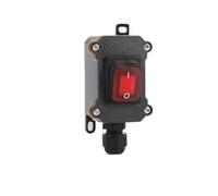 Waterproof Marine Rocker Switch With LED Outdoor Junction Box Inline Power Cord Power Switch IP65, 12V/24V/220V IDGTTLDF(Single red 12-24V,1 PCS)