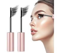 Waterproof Mascara, 2025 Upgrade 4D Silk Fiber Eyelash Mascara, for Buildable Lash Volume & Lash Extensions, Long-Lasting 36H Lift, No Clumping & No Smudging & No Flaking for Women (Black, 2PCS)