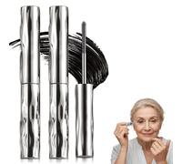Waterproof Mascara, 2026 New 3D Curling Eyelash Iron, 4D Silk Fiber Eyelash Mascara Extra Long Thick & Voluminous Lash Waterproof Quick Drying Curling Mascara No Flaking, No Clumping (2PC)