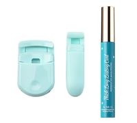 Waterproof Mascara Black with 2 Eyelash Curlers, For Intense Volume and Fanned Out Effect, Volumising and Lengthening Mascara, Clump-free Formula, Suitable for Sensitive Eyes