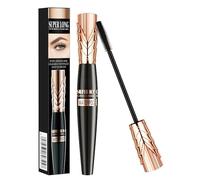 Waterproof Mascara - Multi-Dimensional Silk Fiber Mas/cara - Extra Long & Thick Lashes - Black Smudge-Proof Longwear Mas/cara