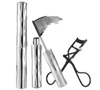 Waterproof Mascara, Pack of 2, Clump-free Volume Mascara, Eyelashes, Dramatic Natural Look with Curler for Everyday Work, Party, Evening, Date, Women, Girls
