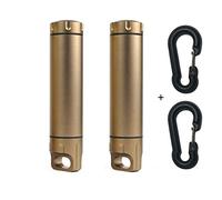 Waterproof Match Case for Outdoor Survival - Metal Airtight EDC Accessory Container for Money Holder Travel Pill Dry Storage Camping Essentials Tool - Champagne