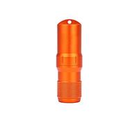 Waterproof Match Storage Box Aluminum Alloy Outdoor Waterproof Pill Case Match Box Emergency Tablets Container Bottle Include Match Box and Accessories Orange, Match Box
