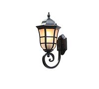Waterproof Matte IP23 Black/Bronze Wall Sconce 7.1in Glass Outdoor Lantern for Front Porch Garage Patio Doorway House Wall Lights Retro Outdoor Wall Mount Lamp Fixture (Dark)