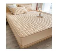 Waterproof Mattress Cover, Mattress Cover Single Sheet Multiple Sizes Soft Breathable Bed Cap (No Pillowcase) for Normal Use(Khaki,200x220cm)