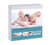 Waterproof Mattress Pad Protector Queen Size 100% Organic Cotton Hypoallergenic Breathable Mattress Pad Cover, 18” Deep Pocket, Vinyl Free - 60” x 80”