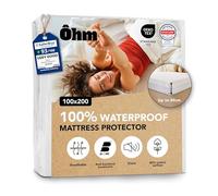 Waterproof Mattress Protector | 100x200 cm | Hypoallergenic & Absorbent Cotton | Fitted Sheet Style | Noise-free | Anti-Dust Mite | Fits up to 40 cm Deep | OEKO-TEX Certified | Ôhm