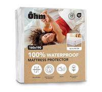 Waterproof Mattress Protector | 160x190 | Hypoallergenic Cotton | Fitted & Imperceptible | Anti-Dust Mite Treatment | Deep Mattresses up to 40 cm | Oeko-TEX Certified | Ôhm
