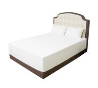 Waterproof Mattress Protector Breathable Queen Size Mattress Cover with Elastic Corners Soft and Durable White SS 110x200x38cm Perfect for Bed Protection