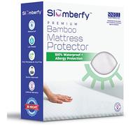 Waterproof Mattress Protector by Slumberfy | Hypoallergenic Bamboo Mattress Protector | Natural + Breathable Jacquard Fabric | King Mattress Cover - 76x80”