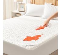 Waterproof Mattress Protector Cal King Size, 40% Rayon Derived from Bamboo Mattress Bed Cover, 3D Air Fabric Breathable Mattress Pad Fitted with Deep Pocket 6"- 15" Machine Washable