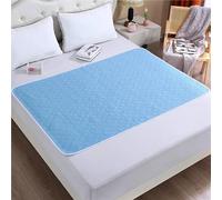 Waterproof Mattress Protector Double Leak-Proof and Non-Slip, Incontinence Bed Sheets Washable Without Tucks, Highly Absorbent Soft for Adults Sofa Chair(Blue,100 x 150 cm)