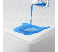 Waterproof Mattress Protector Hypoallergenic Cooling Mattress Cover 3D Breathable Noiseless Soft Bamboo Fabric Bed Cover, 8-21'' Deep Pocket, Machine Washable Vinyl Free (White, King)