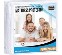Utopia Bedding Waterproof Mattress Protector, Premium Terry Mattress Protector, All Around Elastic, Queen USA Mattress Cover