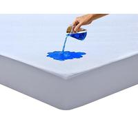 Waterproof Mattress Protector Single (90x190 cm), 30cm Fitted Bed Sheet Style Terry Toweling Extra Deep Stretch Skirt Non - Noisy Mattress Cover