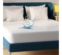 Waterproof Mattress Protector Single (Twin) Jersey Knit Deep Pockets 99x191 cm Breathable Noiseless 20-50 cm Bed Smooth Jersey Mattress Pad Cover Fully Fitted Ultra Thin, 99 cm x 190 cm