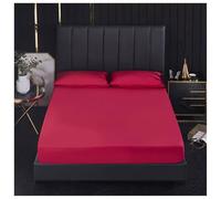 Waterproof Mattress Protector Twin Full Queen King, Breathable & Noiseless Fitted Sheet Waterproof Bed Cover, Deep Pocket, Machine Washable(Rose pink,Cal King (72" x 84"))