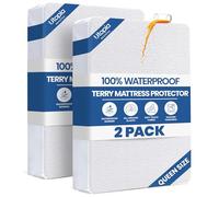 Waterproof Mattress Protector USA Queen Size 2 Pack, Premium Terry Mattress Protector by Utopia Bedding