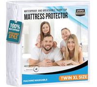 Waterproof Mattress Protector USA Twin XL Size, Premium Terry Mattress Protector by Utopia Bedding
