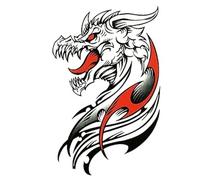 Waterproof Men's Tattoo Sticker Scorpion Dragon Body Art Shoulder Fake Tattoo Women Totem Tattob 12 * 19cm(003)