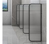 Waterproof Men's Urinal Privacy Partition Divider, Translucent Glass Panels Baffle Screen For Public Health Toilet