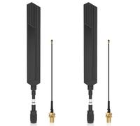 Waterproof Meshtastic 850-900MHz LoRa Antenna 10dBi Gain Long Range Outdoor Antenna 22cm Omni SMA Male for ESP32 LoRa V3 RAK Development Board with 10cm Extension Cable Two Black