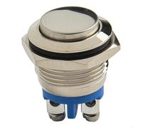 Waterproof Metal Push Button 16mm Momentary On Off Switch IP66 Rated Brass Start Button for Vehicle for horn Gate Release Outdoor Use(3-6V)