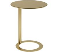 Waterproof Metal Side Table - Small C Table For Living Room & Bedroom, Modern End Table With Metal Frame, Perfect Sofa Coffee Table Gold 60x74cm/23.6x29.1in