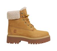 Stone Street Mid Ankle Boots in Leather with Faux Fur Lining honey
