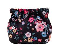 Waterproof Mini Cosmetic Bag Self-closing Coin Purse, Portable Data Cable Storage Bag Leaf Spring Small Item Bags for Women,Girls,Travel(Black)