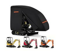 Waterproof Mini Excavator Cover, Heavy Duty Compact Digger Full Cover | Fits Bobcat, Kubota, Caterpillar, John Deere, Yanmar, Takeuchi, Chinese Mini Excavators, 420D Oxford, UV & Dust Protection