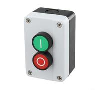 Waterproof Momentary Push Button Switch Box, Self-Reset Industrial Control Station with Start Function, IP67 ABS Rust-Resistant Housing for Reliable Electrical(Double Button)