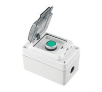Waterproof momentary push button switch box with IP66 protection, designed for use in electrical, petrochemical, and coastal industrial applications