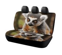 Waterproof Monkey Lemur Cute Car Seat Cover Scratchproof Rear Seat Protector Universal Fit Bench Backseat Covers for Suvs Trucks Sedans Vans Pet Dog for Owners & Outdoor Enthusiasts Friendly