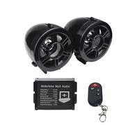 Waterproof Motorcycle Audio System, Motorcycle Handlebar Mounted Speakers,Motorbike Speakers with LED Flashing Lights for UTV, Scooter, ATV, Electric, and Golf Cart