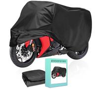 Waterproof Motorcycle Cover Large PEVA Material 240 x 140 cm Protects Sun Rain Dust Black