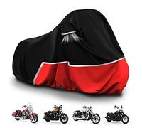 Waterproof Motorcycle Cover Replace for Harley Davidson Cruiser Models, 420D Oxford Cloth Softail, Dyna, Iron 883, Fat Boy 114, Forty-Eight, Low Rider, Sport Glide Cover for Snow Rain Protection