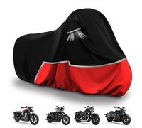 Waterproof Motorcycle Cover Replace for Harley Davidson Sport Models, 420D Oxford Cloth Nightster, Sportster Motorcycle Cover with Reflective Strips for Snow Rain Dust Hail Protection