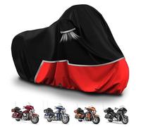 Waterproof Motorcycle Cover Replace for Harley Davidson Touring Limited with Trunk Models, 420D Oxford Cloth Road Glide Limited, Ultra Limited Motorcycle Cover for Snow Rain Dust Protection
