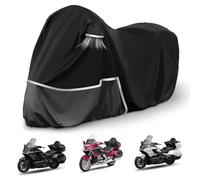 Waterproof Motorcycle Cover Replace for Honda Goldwing with Trunk Models, 420D Oxford Cloth GL1500, GL1800, Valkyrie Interstate Motorcycle Cover for Snow Rain Dust Protection