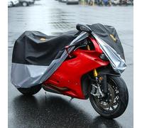 Waterproof Motorcycle Covers, for Har-ley Da-vidson Iron 883 2020-2022 2023 2024 2025, Anti Dust Rain, Outdoor Oxford Fabric Motorbike Cover, with Lock-holes, All Season,Black Silver-M