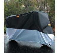 Waterproof Motorcycle Covers, for Har-ley Da-vidson Iron 883 2020-2022 2023 2024 2025, Anti Dust Rain, Outdoor Oxford Fabric Motorbike Cover, with Lock-holes, All Season,Black Silver-L
