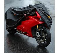 Waterproof Motorcycle Covers, for Triumph Daytona 675 Speed Triple 1050 Street 800, Anti Dust Rain, Outdoor Oxford Fabric Motorbike Cover, with Lock-holes, All Season,Black-XXL
