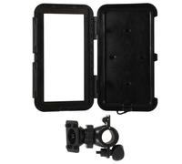 Waterproof Motorcycle Phone Holder for Smartphone Black Plastic Mount | Shake Proof, Heat Resistant Design, Outdoor Use, Mobile Phone Bracket for Cycle and Bike