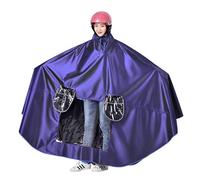 Waterproof Motorcycle Rain Poncho Double Brim Electric Bike Hooded Raincoat Cycling Rain Cape Jacket Universal Mobility Scooter Rainwear with Reflective Strip Windproof Adjustable Hood for Women Men